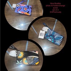 Set of 3 Vera Bradley change purse/ID holder